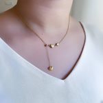 گردنبند Y با آویز قلب آینه ای استیل